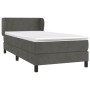 Box spring bed with dark gray velvet mattress 100x200 cm by vidaXL, Beds and slatted bases - Ref: Foro24-3127356, Price: 317,...