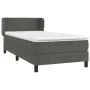 Box spring bed with dark gray velvet mattress 100x200 cm by vidaXL, Beds and slatted bases - Ref: Foro24-3127356, Price: 302,...