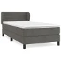 Box spring bed with dark gray velvet mattress 100x200 cm by vidaXL, Beds and slatted bases - Ref: Foro24-3127536, Price: 297,...