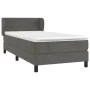 Box spring bed with dark gray velvet mattress 100x200 cm by vidaXL, Beds and slatted bases - Ref: Foro24-3127536, Price: 297,...