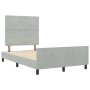 Estructura de cama Gris claro 120 x 200 cm Terciopelo