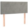 Cama box spring colchón y LED terciopelo gris claro 100x200 cm de vidaXL, Camas y somieres - Ref: Foro24-3134267, Precio: 304...