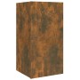 Set de muebles de TV 4 pzas madera contrachapada roble ahumado