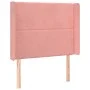 Box spring bed with mattress and LED pink velvet 80x200 cm by vidaXL, Beds and slatted bases - Ref: Foro24-3139474, Price: 33...