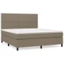Cama box spring con colchón tela gris taupe 160x200 cm de vidaXL, Camas y somieres - Ref: Foro24-3141709, Precio: 575,67 €, D...
