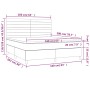 Box spring bed with cream fabric mattress 160x200 cm by vidaXL, Beds and slatted bases - Ref: Foro24-3142430, Price: 600,95 €...