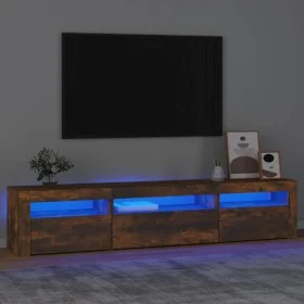 TV-Möbel mit LED-Leuchten, Räuchereiche 195x35x40 cm von vidaXL, TV-Möbel - Ref: Foro24-3152743, Preis: 129,30 €, Rabatt: %