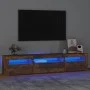 TV-Möbel mit LED-Leuchten, Räuchereiche 195x35x40 cm von vidaXL, TV-Möbel - Ref: Foro24-3152743, Preis: 129,30 €, Rabatt: %