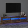 TV-Möbel mit LED-Leuchten, Räuchereiche 195x35x40 cm von vidaXL, TV-Möbel - Ref: Foro24-3152743, Preis: 131,71 €, Rabatt: %