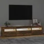 TV-Möbel mit LED-Leuchten, Räuchereiche 195x35x40 cm von vidaXL, TV-Möbel - Ref: Foro24-3152743, Preis: 129,30 €, Rabatt: %
