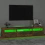 TV-Möbel mit LED-Leuchten, Räuchereiche 195x35x40 cm von vidaXL, TV-Möbel - Ref: Foro24-3152743, Preis: 129,30 €, Rabatt: %