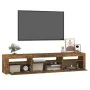 TV-Möbel mit LED-Leuchten, Räuchereiche 195x35x40 cm von vidaXL, TV-Möbel - Ref: Foro24-3152743, Preis: 129,30 €, Rabatt: %