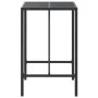High bar table made of PE rattan and black glass surface, measuring 70x70x110 cm. by vidaXL, Garden tables - Ref: Foro24-3625...
