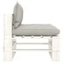 Central pallet sofa for garden made of wood with taupe cushions by vidaXL, Outdoor sofas - Ref: Foro24-3052398, Price: 86,31 ...