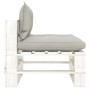 Zentrales Palettensofa für Gartenholz mit taupefarbenen Kissen von vidaXL, Outdoor-Sofas - Ref: Foro24-3052398, Preis: 88,66 ...
