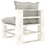 Central pallet sofa for garden made of wood with taupe cushions by vidaXL, Outdoor sofas - Ref: Foro24-3052398, Price: 86,31 ...