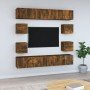 Set de muebles de TV 10 pzas madera contrachapada roble ahumado en Muebles TV | Comprar online en Foro24