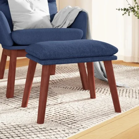 Fußstütze aus blauem Stoff 45x29,5x35 cm von vidaXL, Osmanen - Ref: Foro24-341461, Preis: 35,99 €, Rabatt: %
