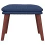 Fußstütze aus blauem Stoff 45x29,5x35 cm von vidaXL, Osmanen - Ref: Foro24-341461, Preis: 35,99 €, Rabatt: %