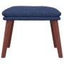 Fußstütze aus blauem Stoff 45x29,5x35 cm von vidaXL, Osmanen - Ref: Foro24-341461, Preis: 36,69 €, Rabatt: %