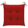 Garden chairs 8 units solid teak wood with red cushions by vidaXL, Garden chairs - Ref: Foro24-3072910, Price: 625,98 €, Disc...