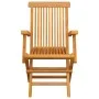 3 Stück Gartenstühle aus Teakholz mit rot-roten Kissen von vidaXL, Gartenstühle - Ref: Foro24-3062538, Preis: 231,27 €, Rabat...