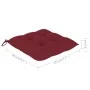 3 Stück Gartenstühle aus Teakholz mit rot-roten Kissen von vidaXL, Gartenstühle - Ref: Foro24-3062538, Preis: 231,27 €, Rabat...