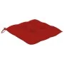 Sillas de jardín 4 uds madera maciza de teca con cojines rojos de vidaXL, Sillas de jardín - Ref: Foro24-3065638, Precio: 361...
