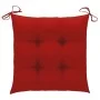 Garden chairs 4 units solid teak wood with red cushions by vidaXL, Garden chairs - Ref: Foro24-3065638, Price: 357,01 €, Disc...
