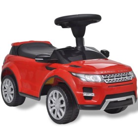 Coche de juguete rojo con música, modelo Land Rover 348