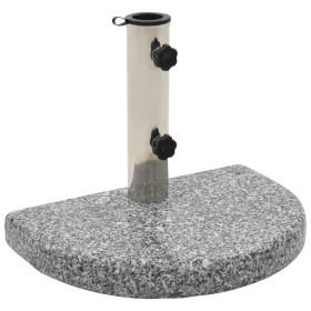 Base de sombrilla de granito semicircular gris 10 kg