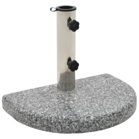 Semicircular gray granite umbrella base, 10 kg. by vidaXL, Umbrella bases - Ref: Foro24-45069, Price: 63,77 €, Discount: %