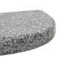 Base de sombrilla de granito semicircular gris 10 kg