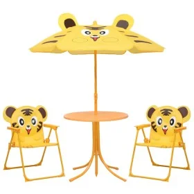 Children's garden table and chairs set 3 pieces with yellow umbrella by vidaXL, Garden sets - Ref: Foro24-48100, Price: 66,85...