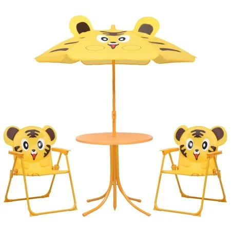 Children's garden table and chairs set 3 pieces with yellow umbrella by vidaXL, Garden sets - Ref: Foro24-48100, Price: 66,85...