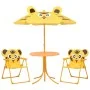 Children's garden table and chairs set 3 pieces with yellow umbrella by vidaXL, Garden sets - Ref: Foro24-48100, Price: 66,85...