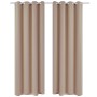 Cream blackout curtain with metal eyelets 270x245 cm by vidaXL, Curtains and curtains - Ref: Foro24-132205, Price: 42,82 €, D...