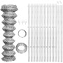 Wire fence and silver galvanized steel posts 25x1.25 m by vidaXL, fence panels - Ref: Foro24-141500, Price: 228,31 €, Discoun...