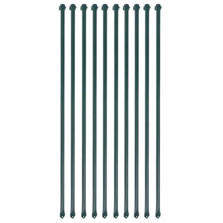 Gartenpfosten 10 Stück 1 m grünes Metall von vidaXL, Spaliere und Pflanzenstützen - Ref: Foro24-142309, Preis: 37,29 €, Rabat...