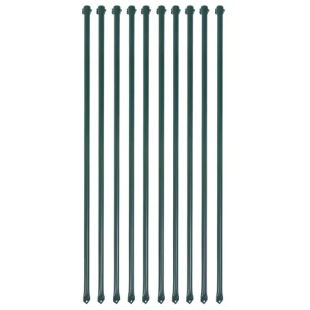 Postes de jardín 10 unidades 1 m metal verde de vidaXL, Enrejados y soportes para plantas - Ref: Foro24-142309, Precio: 36,03...
