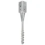 Ground spikes 6 units galvanized steel silver 10x10x57 cm by vidaXL, Spikes for anchoring in the ground - Ref: Foro24-145442,...