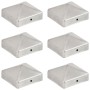 Tapas para postes de valla 6 uds metal galvanizado 71x71mm