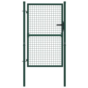 Green steel fence gate 100x125 cm by vidaXL, garden gates - Ref: Foro24-145733, Price: 142,50 €, Discount: %