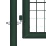 Puerta de valla de acero verde 100x125 cm
