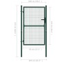 Grünes Zauntor aus Stahl 100x125 cm von vidaXL, Gartentore - Ref: Foro24-145733, Preis: 142,50 €, Rabatt: %