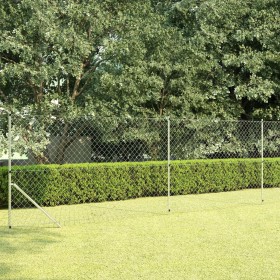 Metal mesh fence and silver galvanized steel posts 15x1.5 m by vidaXL, fence panels - Ref: Foro24-145752, Price: 192,60 €, Di...