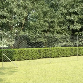 Metal mesh fence and silver galvanized steel posts 15x1.5 m by vidaXL, fence panels - Ref: Foro24-145752, Price: 189,12 €, Di...