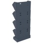 Set mit vertikalen Gartenpflanzen 4 Stück Polypropylen anthrazit von vidaXL, Töpfe und Pflanzgefäße - Ref: Foro24-152207, Pre...