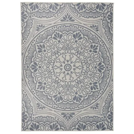 Alfombra de exterior de tejido plano rayas azules 200x280 cm de vidaXL, Alfombras - Ref: Foro24-340833, Precio: 99,32 €, Desc...