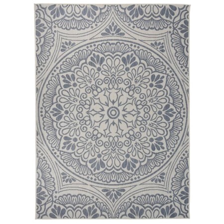 Flachgewebter Outdoor-Teppich blau gestreift 200x280 cm von vidaXL, Teppiche - Ref: Foro24-340833, Preis: 101,59 €, Rabatt: %